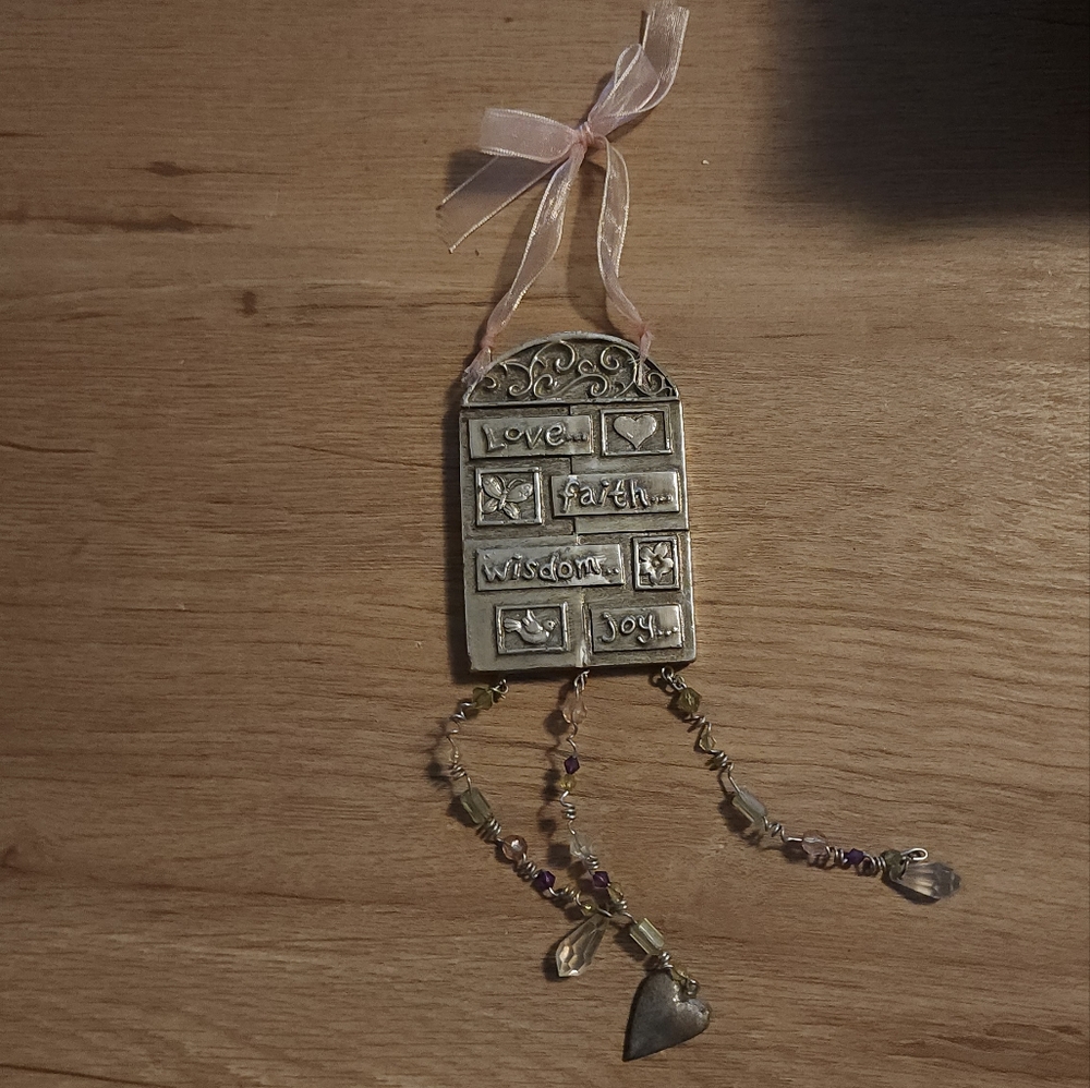 Love Faith Wisdom Joy chime or car mirror hanger
